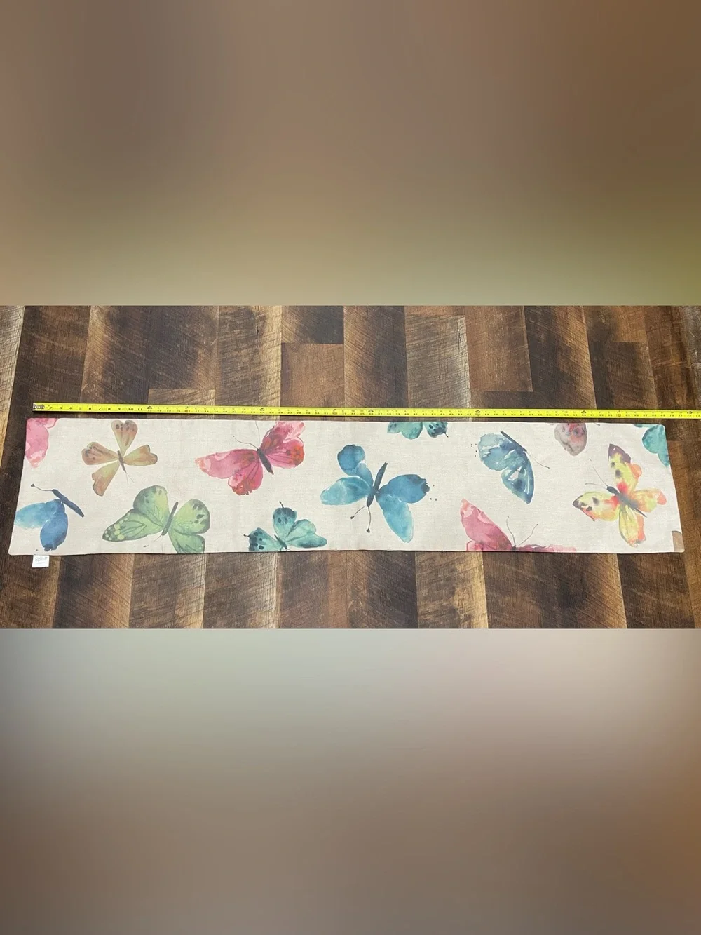Split P Watercolor Butterfly Table Runner - 69”X14”